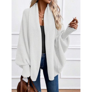 Essnce Batwing Sleeve Open Front Cardigan For Dailywear