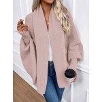 Essnce Women s Solid Color Batwing Sleeve Long Sleeve Cardigan