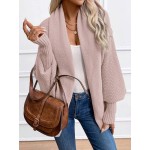 Essnce Women s Solid Color Batwing Sleeve Long Sleeve Cardigan