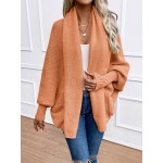 Essnce Women s Solid Color Bat Wing Sleeve Loose Casual Cardigan Winter