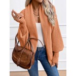 Essnce Women s Solid Color Bat Wing Sleeve Loose Casual Cardigan Winter