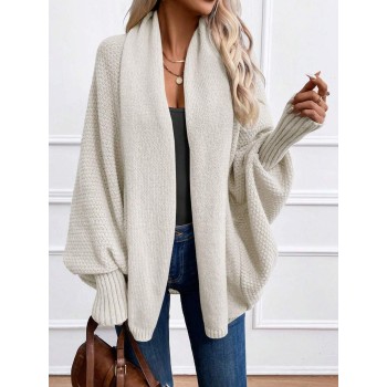 Essnce Women s Solid Color Casual Bat Wing Cardigan