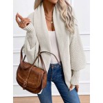 Essnce Women s Solid Color Casual Bat Wing Cardigan