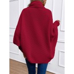 Essnce Women s Solid Color Batwing Sleeve Cardigan With Shawl Collar Casual