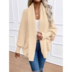 Essnce Women s Solid Color Casual Long Sleeve Knit Cardigan