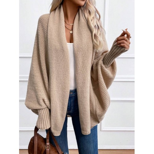 Essnce Batwing Sleeve Open Front Cardigan