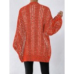 Unity Solid Color Drop Shoulder Buttoned Cardigan