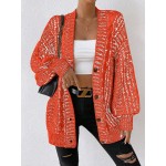 Unity Solid Color Drop Shoulder Buttoned Cardigan