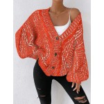 Unity Solid Color Drop Shoulder Buttoned Cardigan