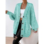 Essnce Women s Drop Shoulder Long Sleeve Blend Open Front Cardigan