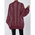 Essnce Marled Knit Drop Shoulder Cardigan