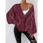 Essnce Marled Knit Drop Shoulder Cardigan