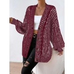 Essnce Marled Knit Drop Shoulder Cardigan