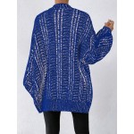 Essnce Space Dye Drop Shoulder Button Front Cardigan