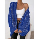 Essnce Space Dye Drop Shoulder Button Front Cardigan