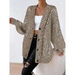 Essnce Button Front Drop Shoulder Cardigan