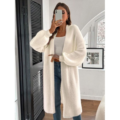 Essnce Women s Plain Long Sleeve Cardigan Casual Top