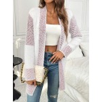 Women s Casual Striped Long Sleeve Open Front Cardigan Fall Winter