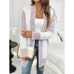 Women s Casual Striped Long Sleeve Open Front Cardigan Fall Winter